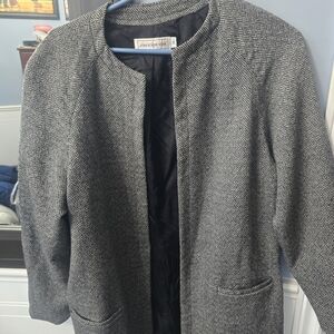 Vintage Gray Herringbone Coat